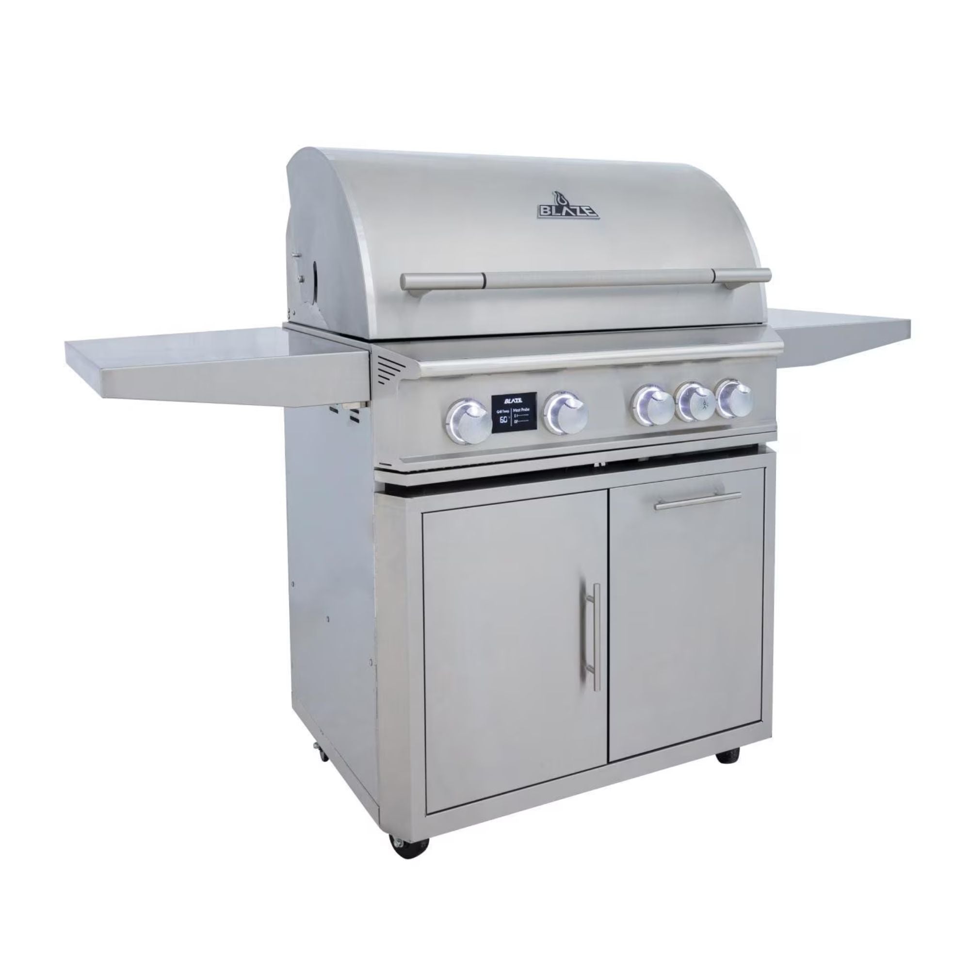 GRILLDEN™ blaze lte pro 32 inch 4 burner freestanding gas grill w digital temperature screen rear infrared burner