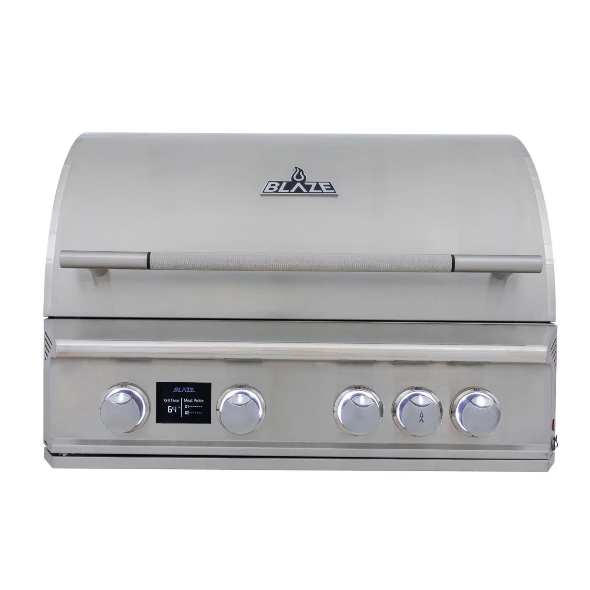 GRILLDEN™ blaze lte pro 32 inch 4 burner built in gas grill w digital temperature screen rear infrared burner