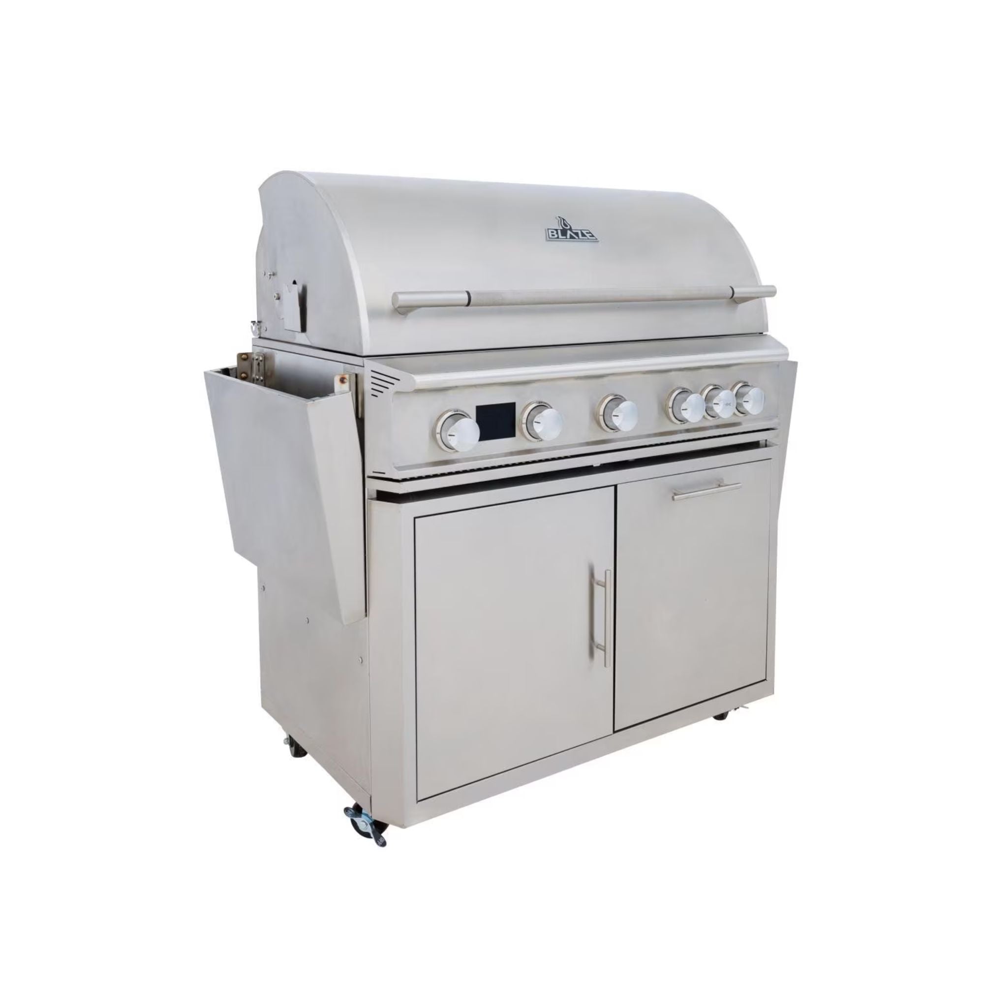 GRILLDEN™ blaze lte pro 40 inch 5 burner freestanding gas grill w digital temperature screen rear infrared burner