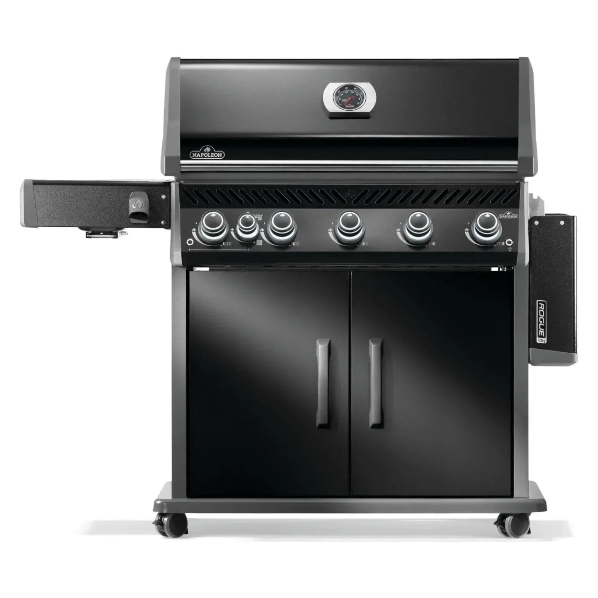 GRILLDEN™ napoleon rogue pro 625 sib black freestanding gas grill w infrared side burner