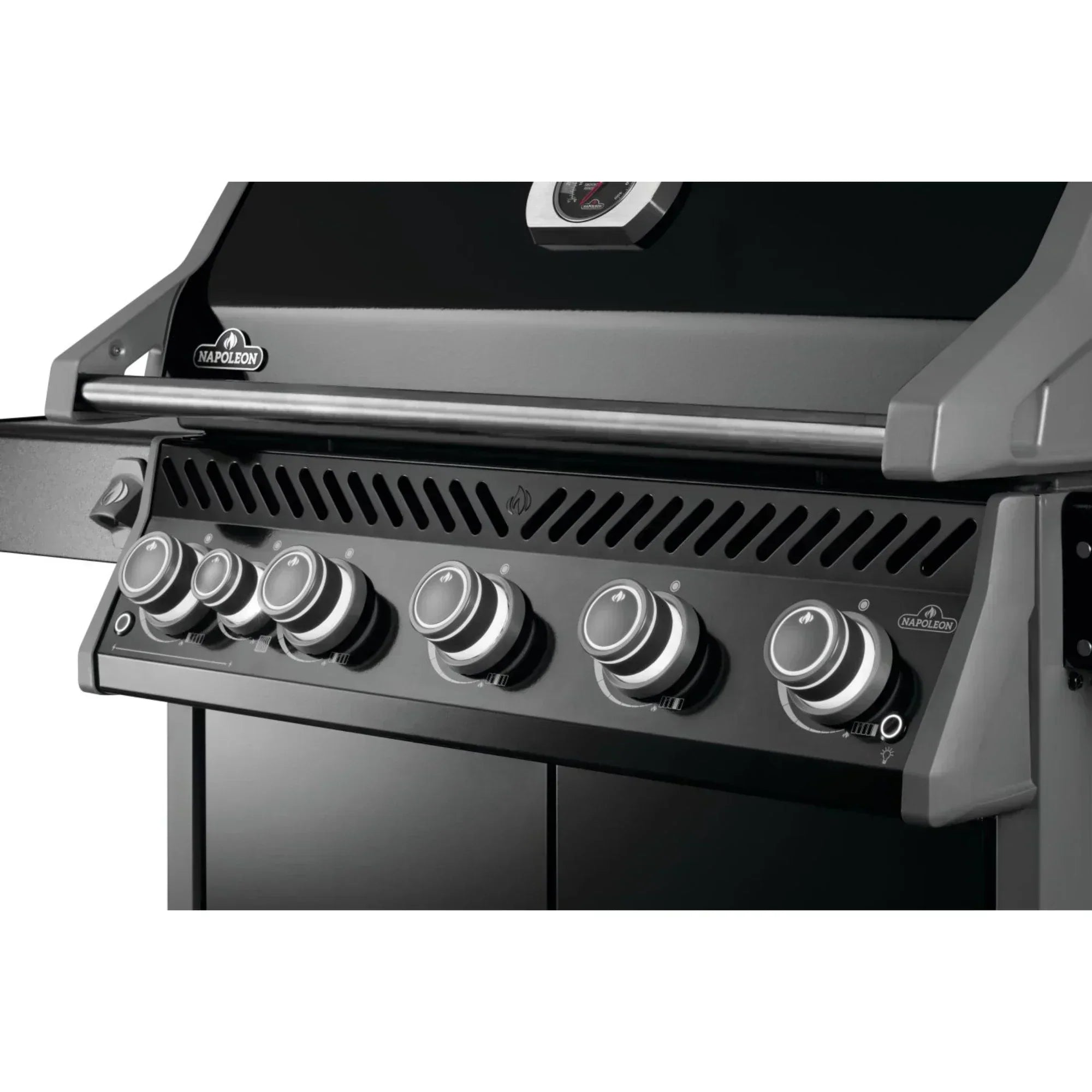 GRILLDEN™ napoleon rogue pro 625 sib black freestanding gas grill w infrared side burner