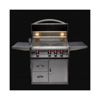 GRILLDEN™ blaze professional lux 34 inch 3 burner built in gas grill with rear infrared burner