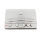 GRILLDEN™ blaze 32 inch 4 burner lte built in gas grill with rear burner and built in lighting system