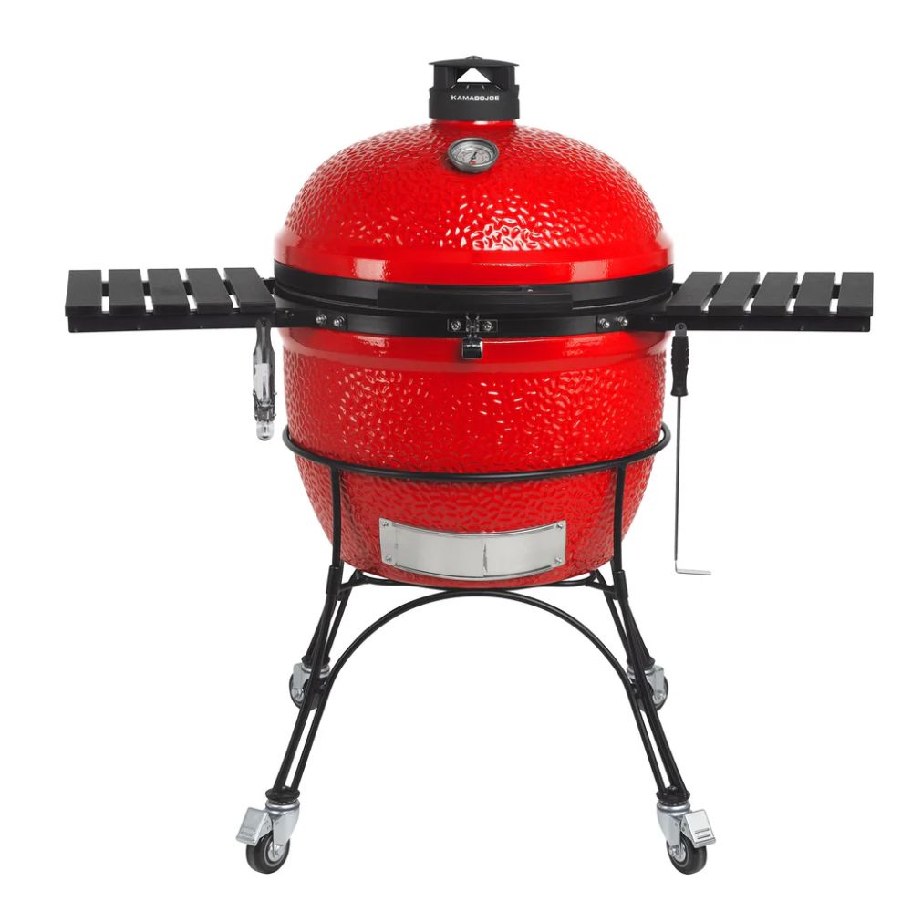 GRILLDEN™ kamado joe big joe ii freestanding 24 inch charcoal grill w grill gripper ash tool
