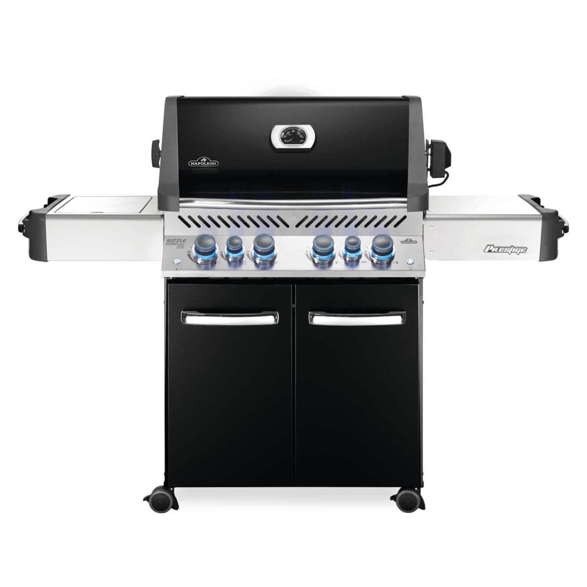 GRILLDEN™ napoleon prestige® 500 rsib black freestanding gas grill w infrared side and rear burners