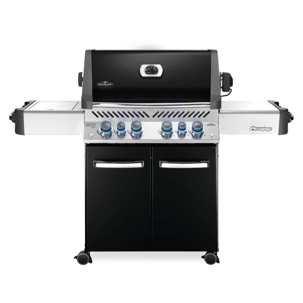 GRILLDEN™ napoleon prestige® 500 rsib black freestanding gas grill w infrared side and rear burners