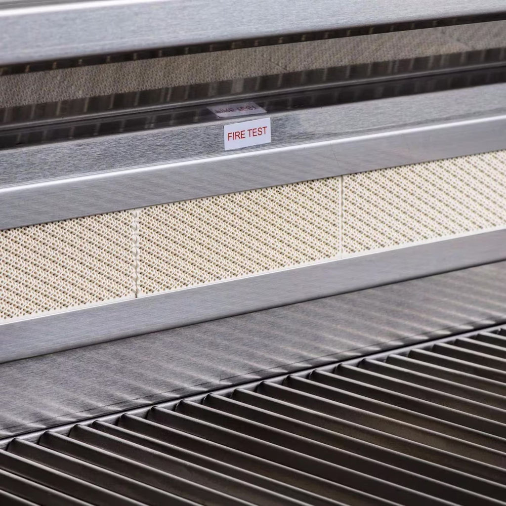 GRILLDEN™ blaze premium lte marine grade 32 inch built in gas grill w lift assist hood rear infrared burner