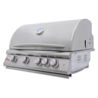 GRILLDEN™ blaze premium lte marine grade 32 inch built in gas grill w lift assist hood rear infrared burner