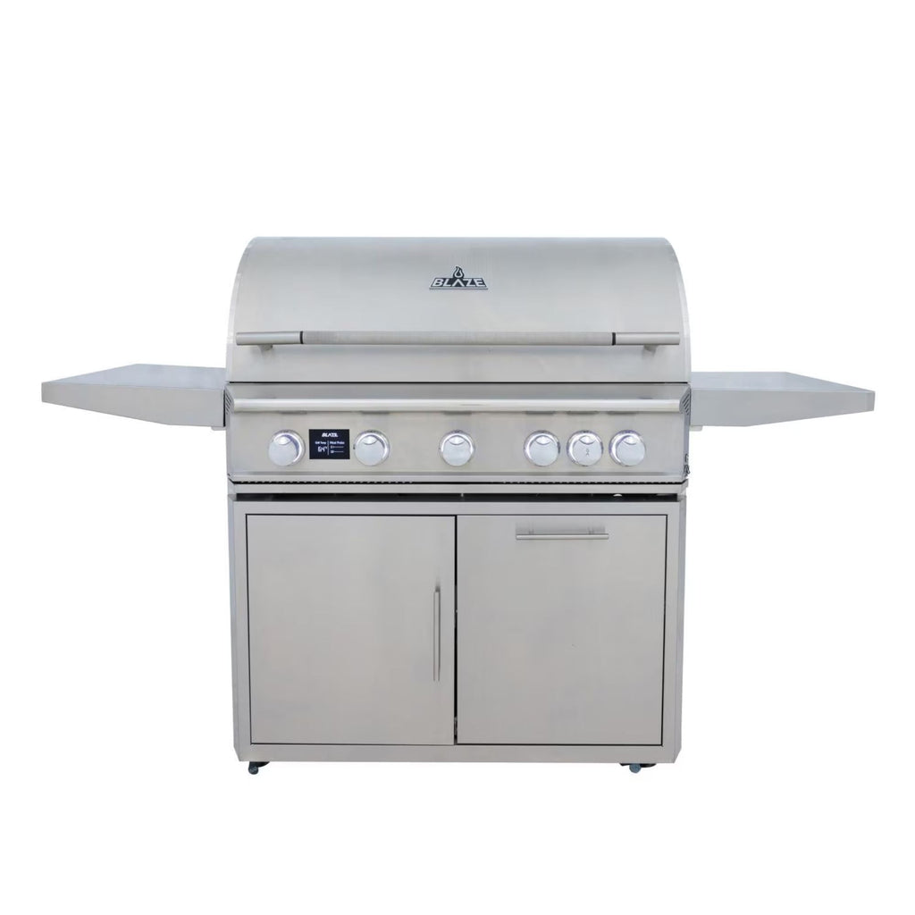 GRILLDEN™ blaze lte pro 40 inch 5 burner freestanding gas grill w digital temperature screen rear infrared burner
