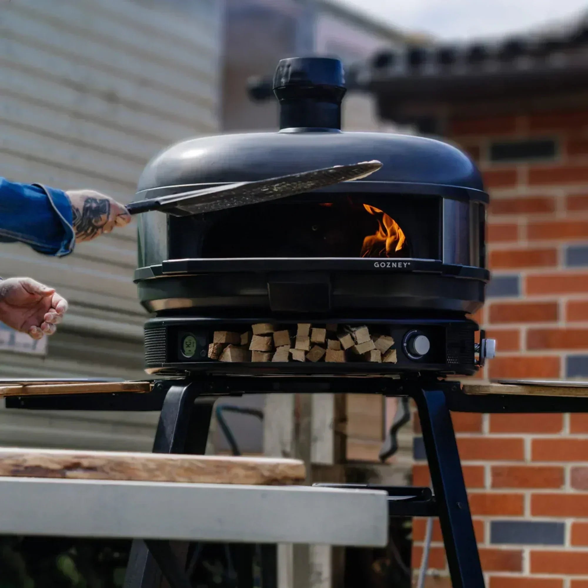 GRILLDEN™ gozney off black dome outdoor freestanding propane gas pizza oven