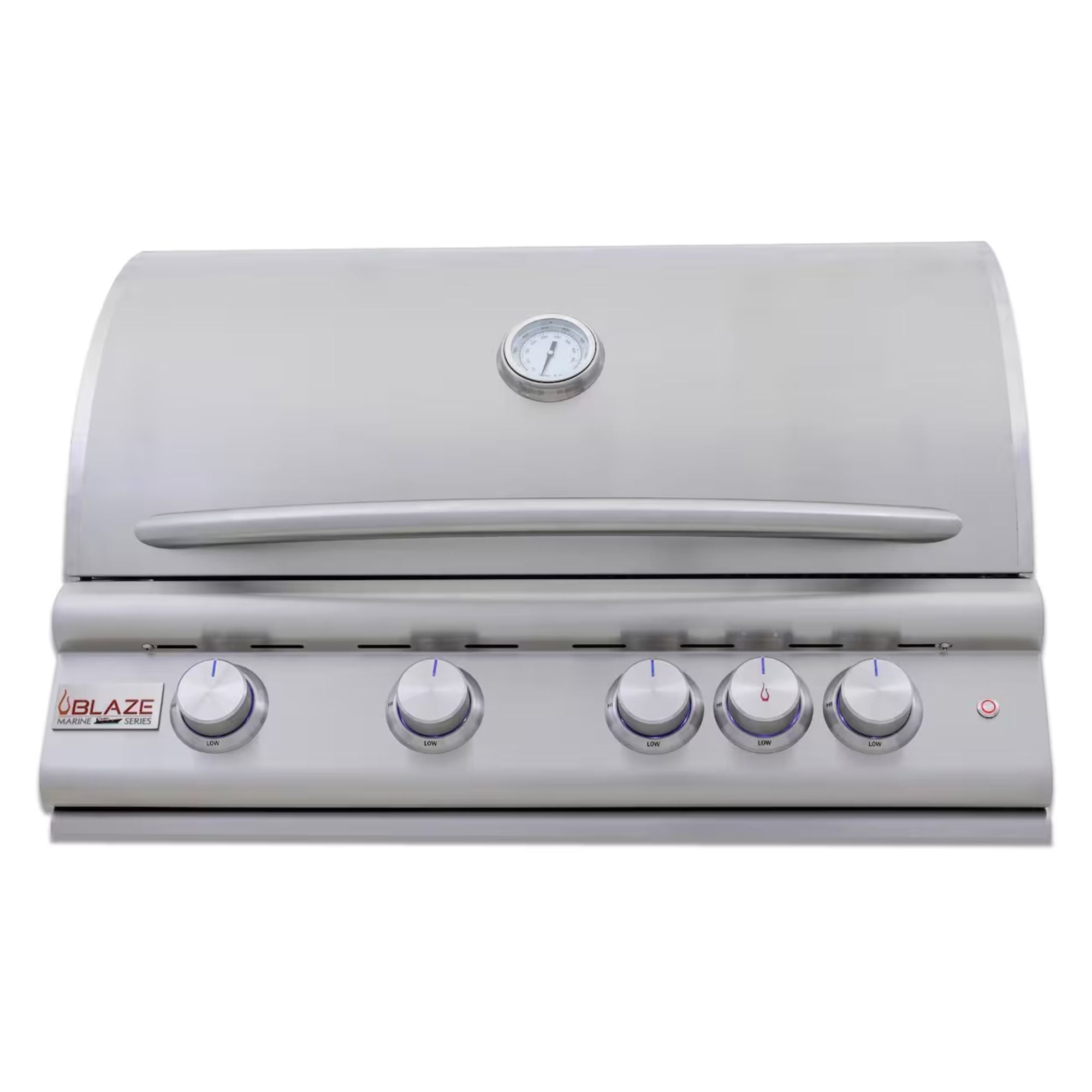GRILLDEN™ blaze premium lte marine grade 32 inch built in gas grill w lift assist hood rear infrared burner