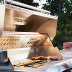 GRILLDEN™ blaze lte pro 40 inch 5 burner freestanding gas grill w digital temperature screen rear infrared burner