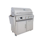 GRILLDEN™ blaze lte pro 40 inch 5 burner freestanding gas grill w digital temperature screen rear infrared burner
