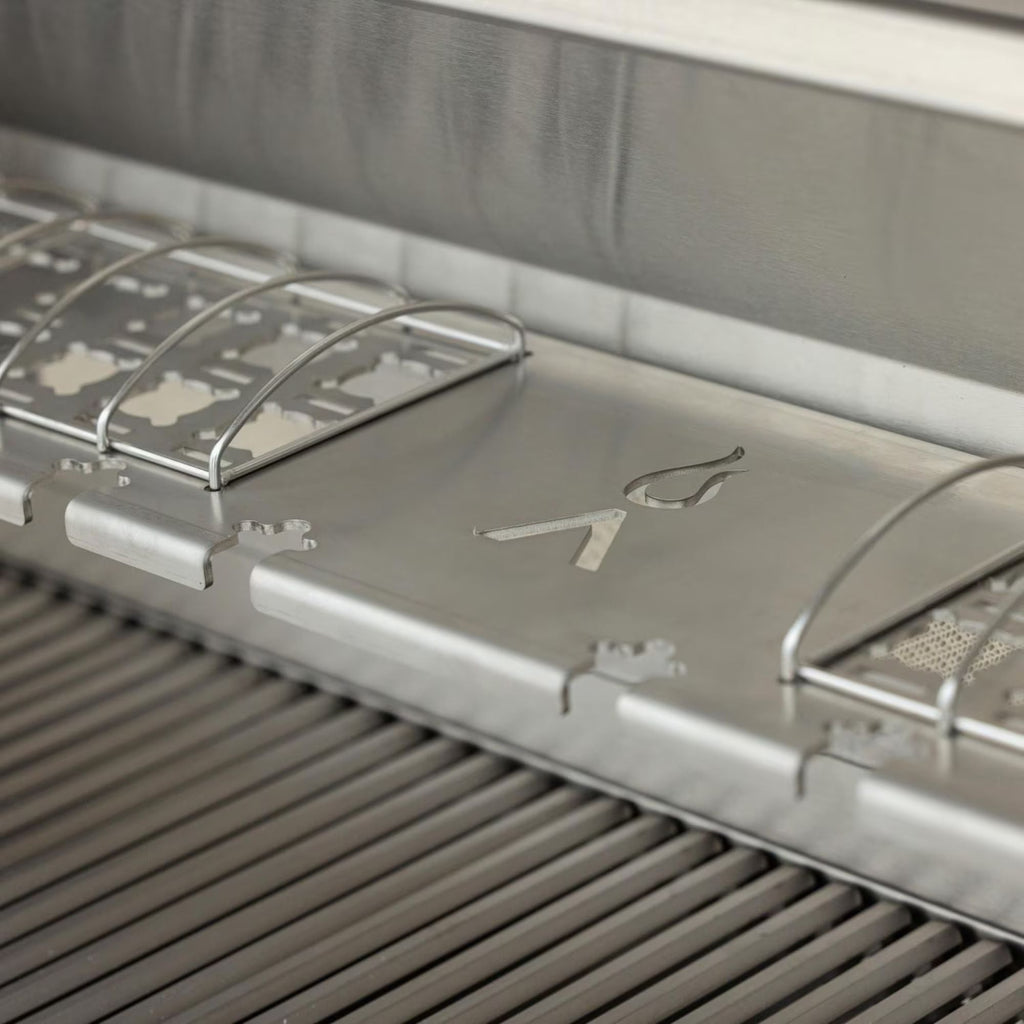 GRILLDEN™ blaze lte pro 40 inch 5 burner built in gas grill w digital temperature screen rear infrared burner