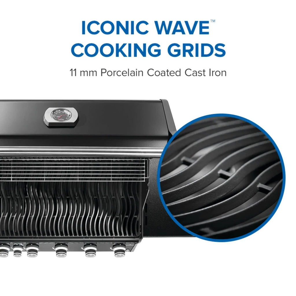 GRILLDEN™ napoleon rogue pro 625 sib black freestanding gas grill w infrared side burner