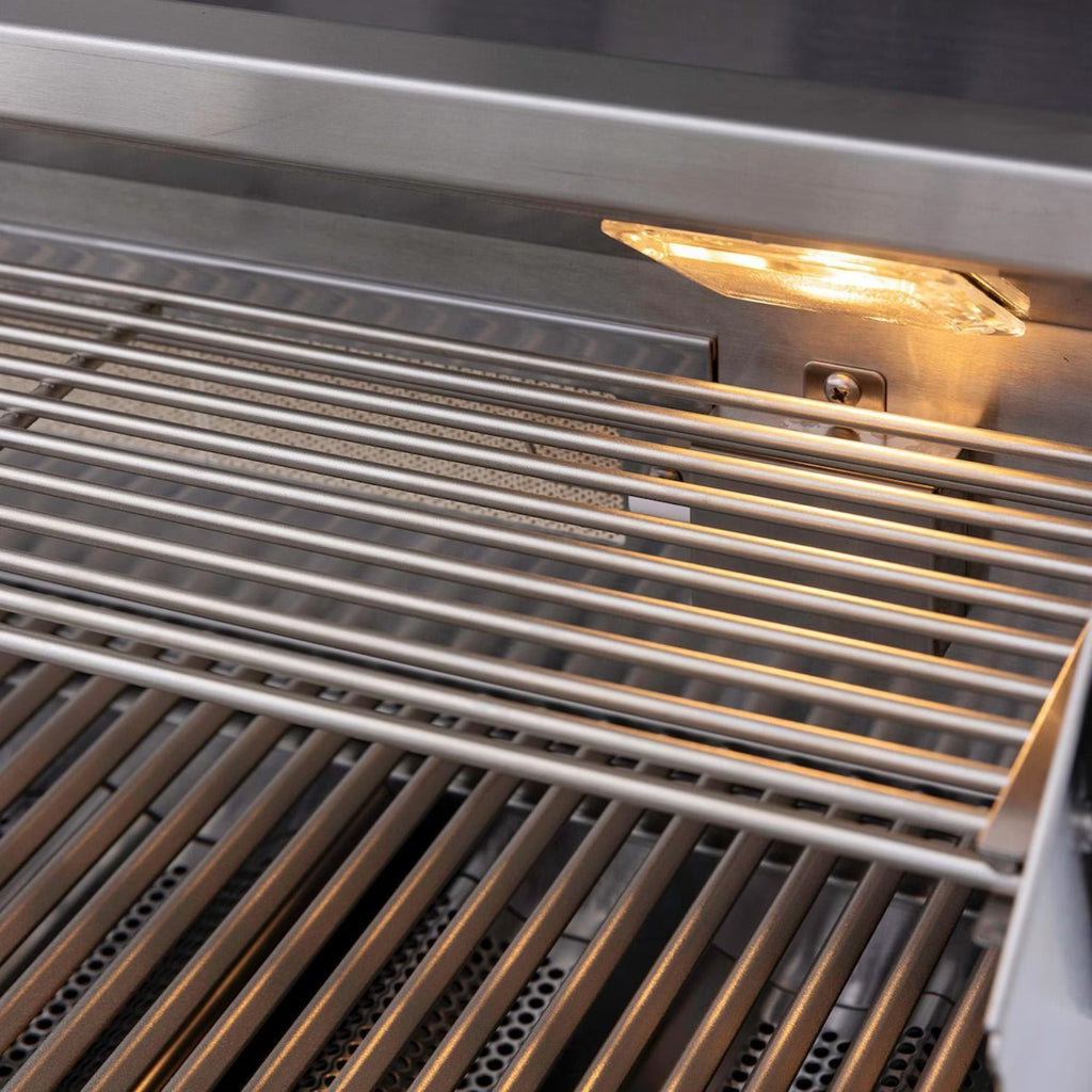 GRILLDEN™ blaze premium lte marine grade 32 inch built in gas grill w lift assist hood rear infrared burner