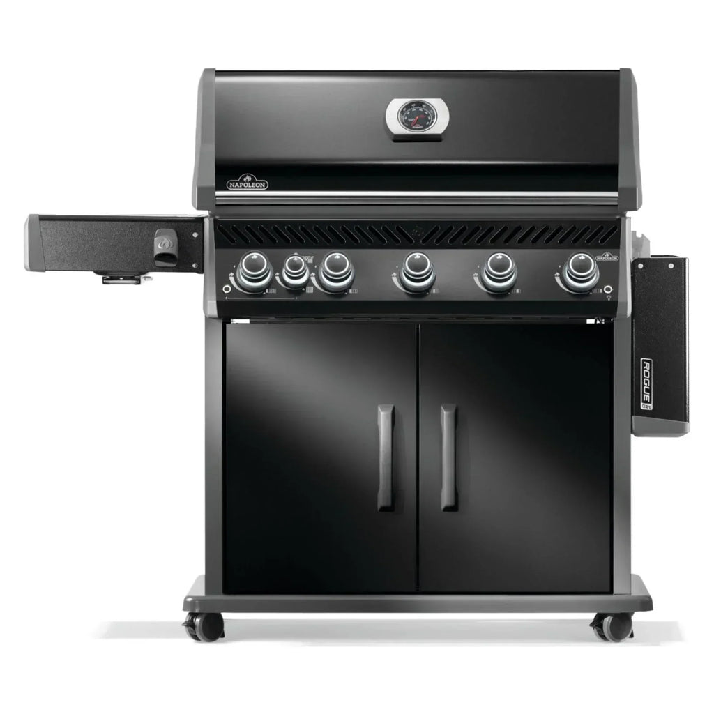 GRILLDEN™ napoleon rogue pro 625 sib black freestanding gas grill w infrared side burner