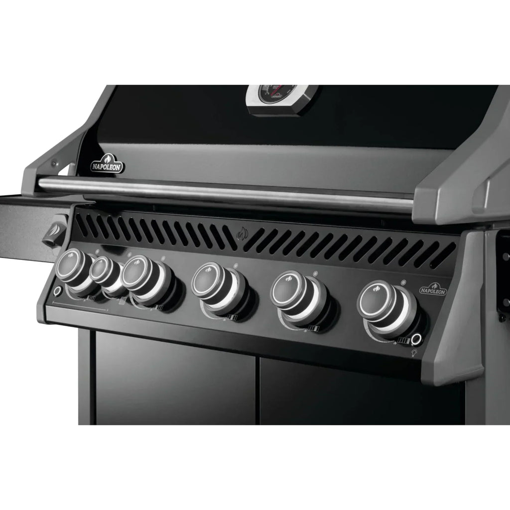 GRILLDEN™ napoleon rogue pro 625 sib black freestanding gas grill w infrared side burner